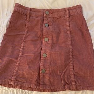 Billabong corduroy button up skirt